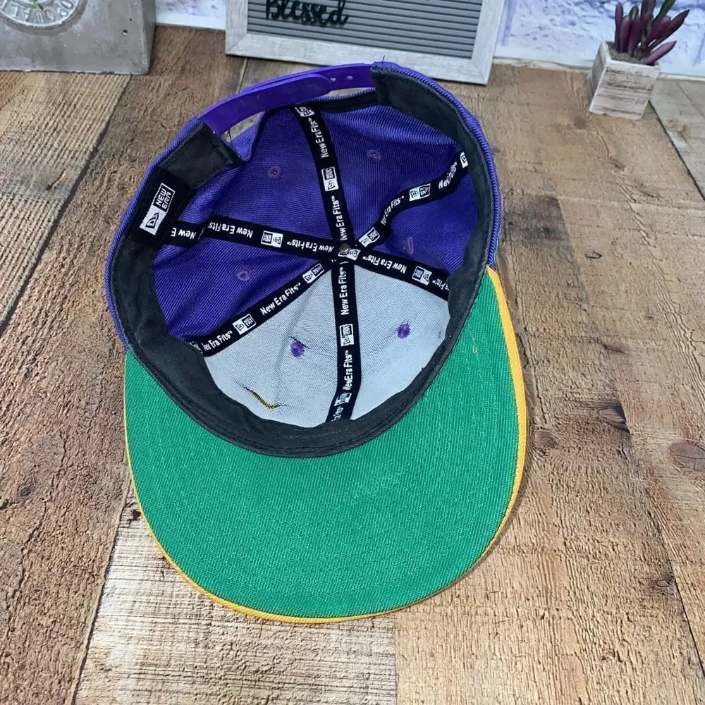 New Era NBA Los Angeles Lakers Snapback Hat 2Tone Color Cap Rare.